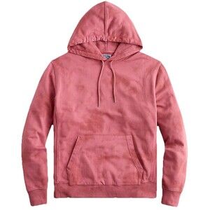 J Crew Garment Dyed French Terry Hoodie Sweatshirt Pullover Pink Tie Dye Mens XS